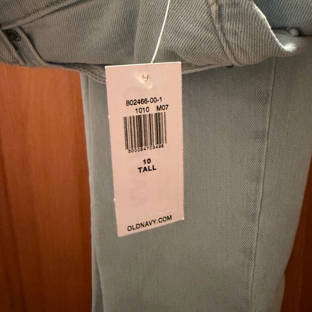 Old Navy Pale Blue Straight-Leg Women's Jeans - Picture 2 of 4